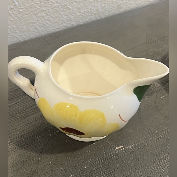 Vintage Blue Ridge Pottery cream and sugar set Sun Bouquet pattern hand-painted - Picture 5 of 13